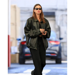 Hailey Bieber Leather Jacket